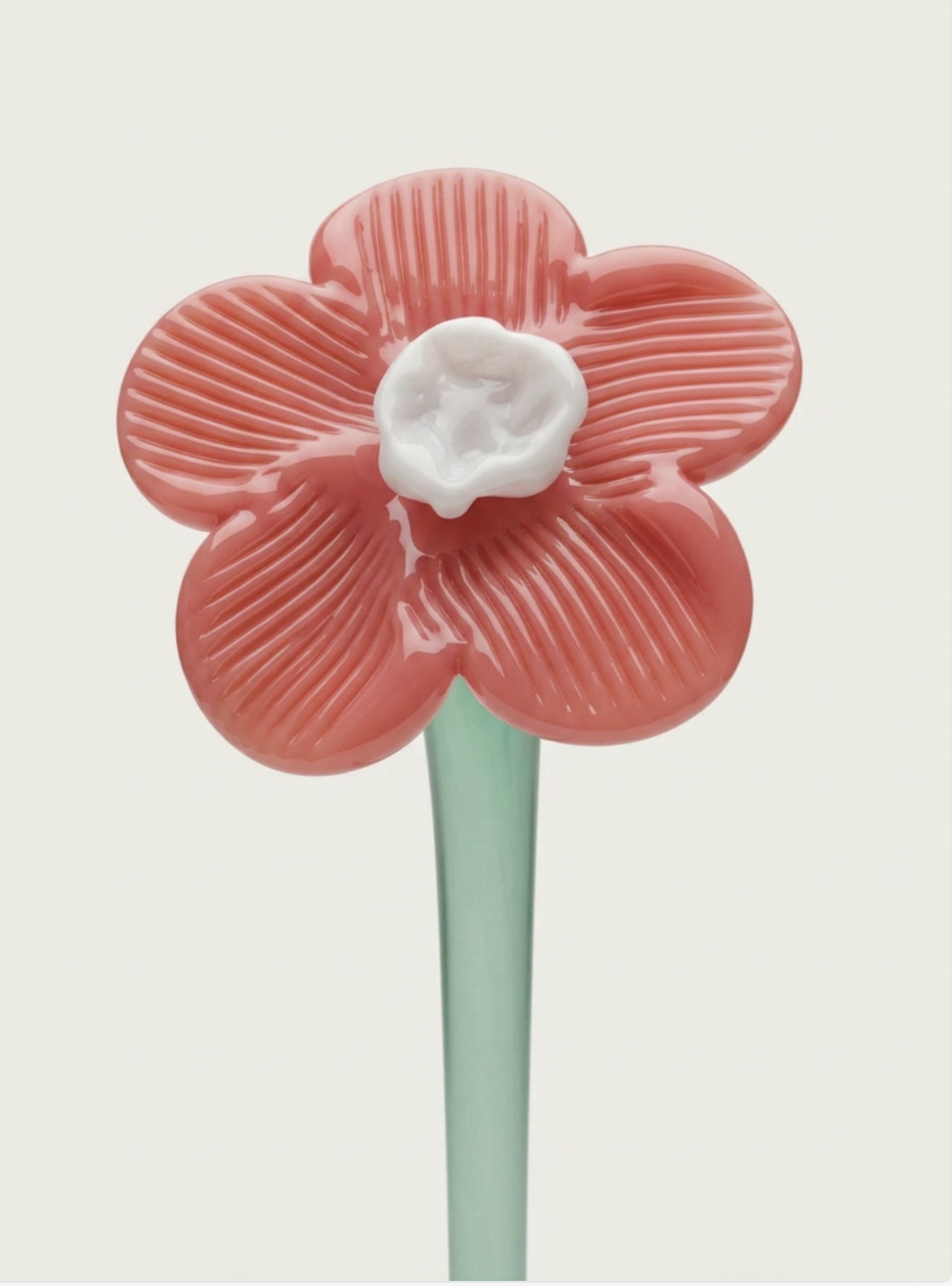 Mouthblown crystal glass flower - large — Lucie Claudia Podrabska